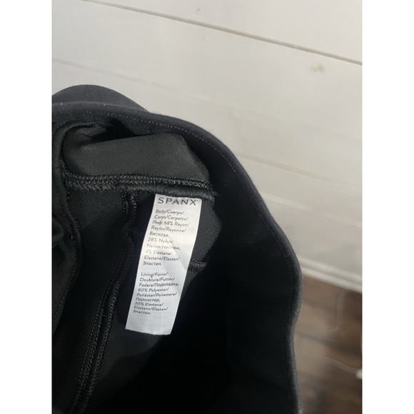 Spanx Perfect Pant High Rise Wide Leg Ponte Sz Large Office Contemporary‎ Black - Picture 5 of 5